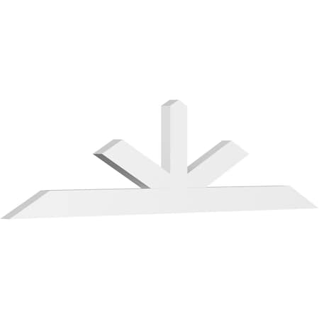 Ekena Millwork Saratoga Architectural Grade PVC Gable Bracket, 72"W x 18"H x 2"D x 4"F, 6/12 Pitch GBP072X18X0204SAR00